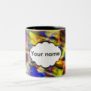 Tasse 2 Couleurs Conception abstraite colorée de effacement de