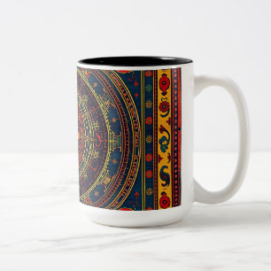 Tasse 2 Couleurs Conception Astrologique Orientale De Tapis