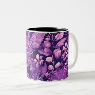 Tasse 2 Couleurs Conception botanique élégante Purple Dream inspiré