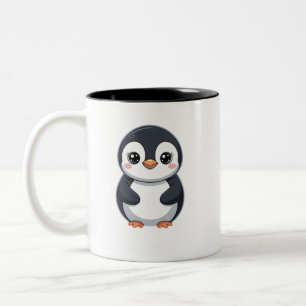 Tasse 2 Couleurs Conception d'animal adorable de manchot mignon