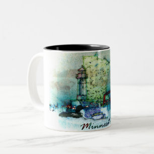 Tasse 2 Couleurs Conception d'art du Minnesota