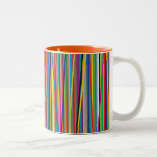 Tasse 2 Couleurs Conception de bandes abstraites colorées