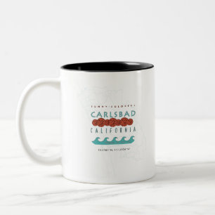 Tasse 2 Couleurs Conception de Carlsbad Califonia