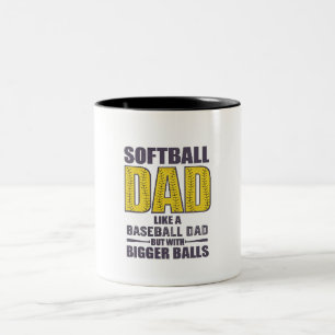 Tasse 2 Couleurs Conception de chemise drôle SVG de papa softball 