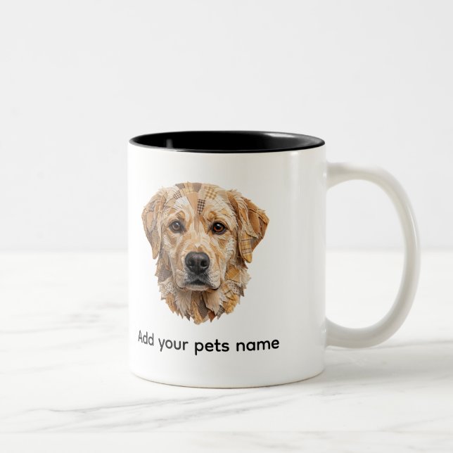 Tasse 2 Couleurs Conception de chien Labrador mignon (Droit)