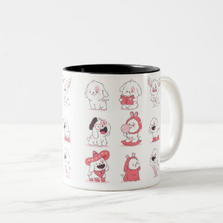 Tasse 2 Couleurs conception de chien mignonne kawaii