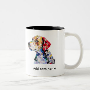 Tasse 2 Couleurs Conception de chiot coloré mignon