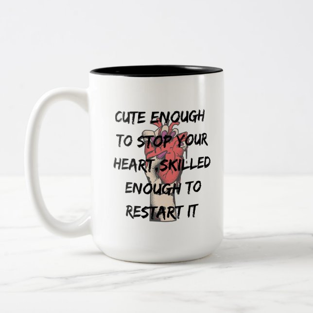 Tasse 2 Couleurs Conception de citation d'infirmière drôle (Gauche)