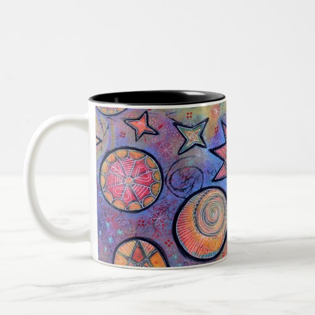 Tasse 2 Couleurs Conception de cosmos céleste coloré et fantaisiste (Gauche)