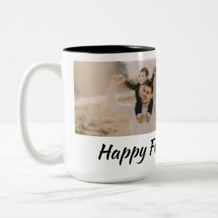 Tasse 2 Couleurs conception de Fête des pères heureuse personnalisé