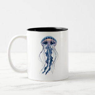 Tasse 2 Couleurs Conception de méduse translucide océanique