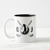 Conception de monogramme de golf couleur métalliqu