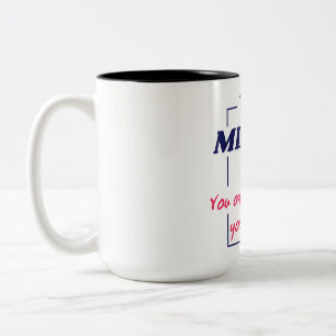 Tasse 2 Couleurs Conception de motivation Mentalité de réflexion da