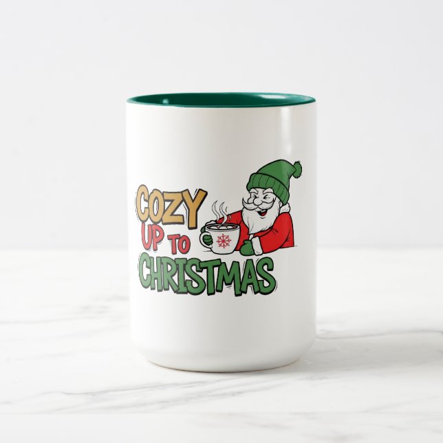 Tasse 2 Couleurs Conception de Noël Cosy (Centre)