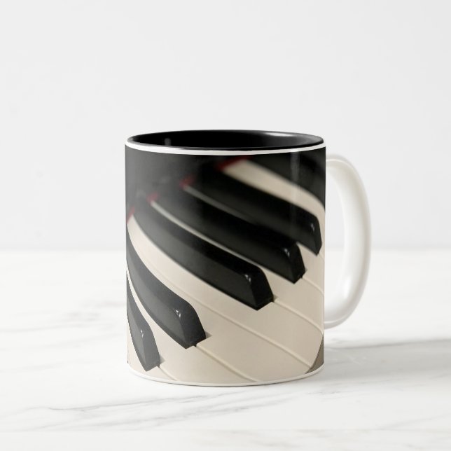 Tasse 2 Couleurs Conception de piano cool (Devant droit)