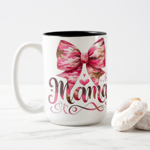 Tasse 2 Couleurs Conception de texte Maman Arc Caméléon Rose