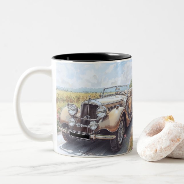 TASSE 2 COULEURS CONCEPTION DE VOITURE AUTOMATIQUE (Avec donut)