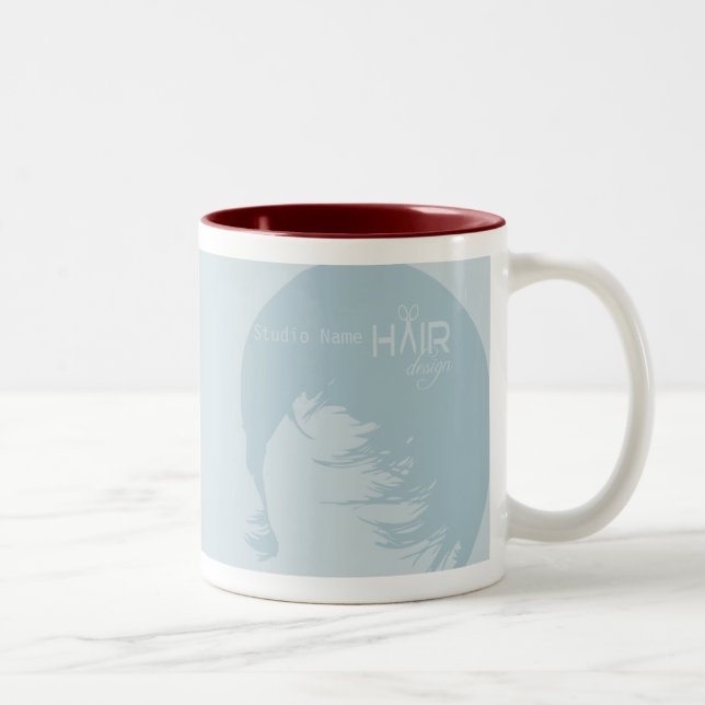 Tasse 2 Couleurs Conception des cheveux 1 - Mug, Coupe (Droit)