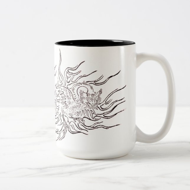 Tasse 2 Couleurs Conception d'oiseau errant Yokai japonais (Droit)