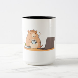 Tasse 2 Couleurs Conception d'ordinateur portable de codeur de capy