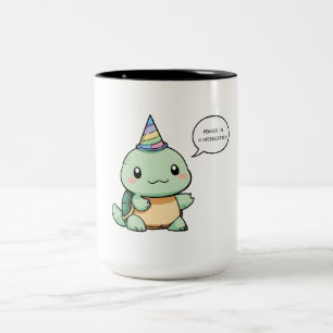 Tasse 2 Couleurs Conception drôle de tortue "A culminé à la materne