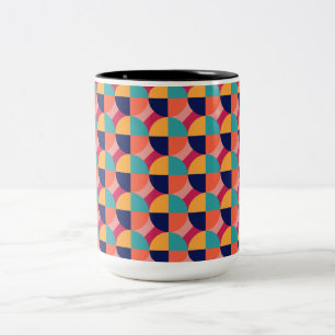 TASSE 2 COULEURS CONCEPTION GÉOMÉTRIQUE.