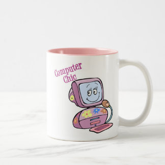 Tasse 2 Couleurs Conception Informatique Mignonne et Élégante