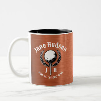Tasse 2 Couleurs Conception minimaliste élégante de golf en cuivre 