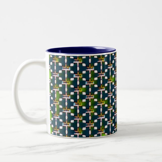 Tasse 2 Couleurs Conception moderne abstraite de motif numérique 12 (Gauche)