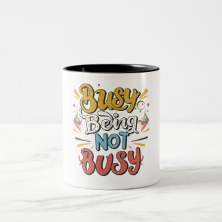 Tasse 2 Couleurs Conception Occupée Non Occupée