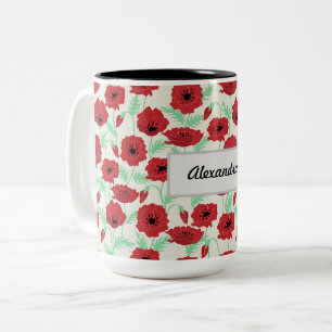 Tasse 2 Couleurs Conception personnalisée de pavot