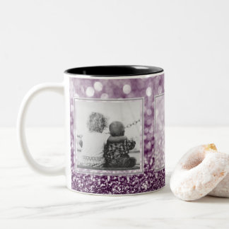 Tasse 2 Couleurs Conception pourpre des images w/Text des parties