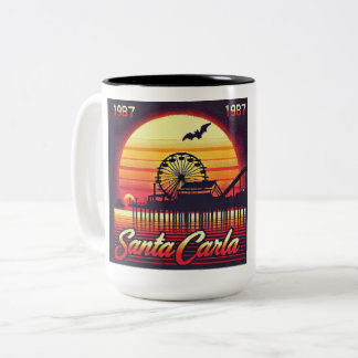 Tasse 2 Couleurs Conception rétro Santa Carla 1987