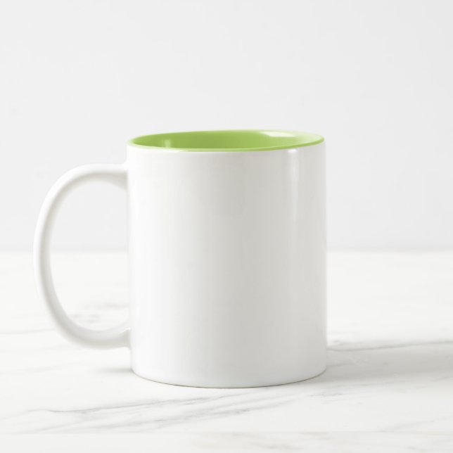 Tasse 2 Couleurs Conception simple blanche personnalisée Ajouter un (Gauche)