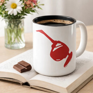 Tasse 2 Couleurs Conception Technologique Rouge Futuriste. Pour les