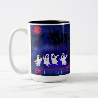 Tasse 2 Couleurs Concours de chant de fantôme dans le cimetière de
