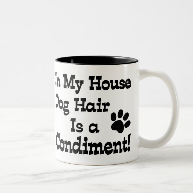 Tasse 2 Couleurs Condiment de poils de chien (Droit)
