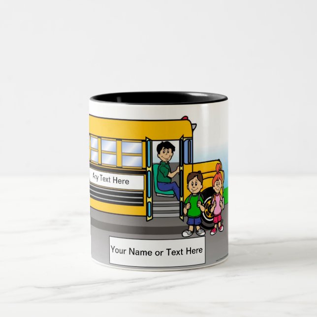 Tasse 2 Couleurs Conducteur de bus scolaire personnalisé - Cartogra (Centre)