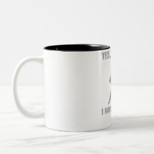 Tasse 2 Couleurs Confession obsédée du hockey - Oui, j'ai un problè