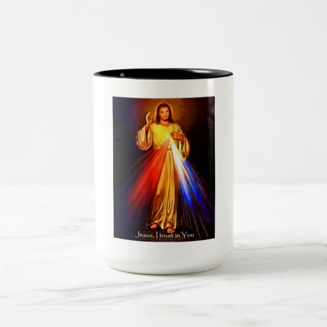 Tasse 2 Couleurs Confiance de Jésus I dans vous (Centre)