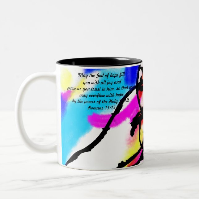 Tasse 2 Couleurs Confiance en jésus (Gauche)