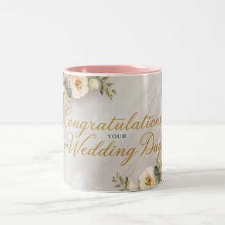 Tasse 2 Couleurs Congratulations On Your Wedding Day