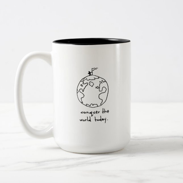 Tasse 2 Couleurs Conquérir le Monde (Gauche)