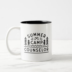 Tasse 2 Couleurs Conseiller du camp d'été forêt esthétique vintage