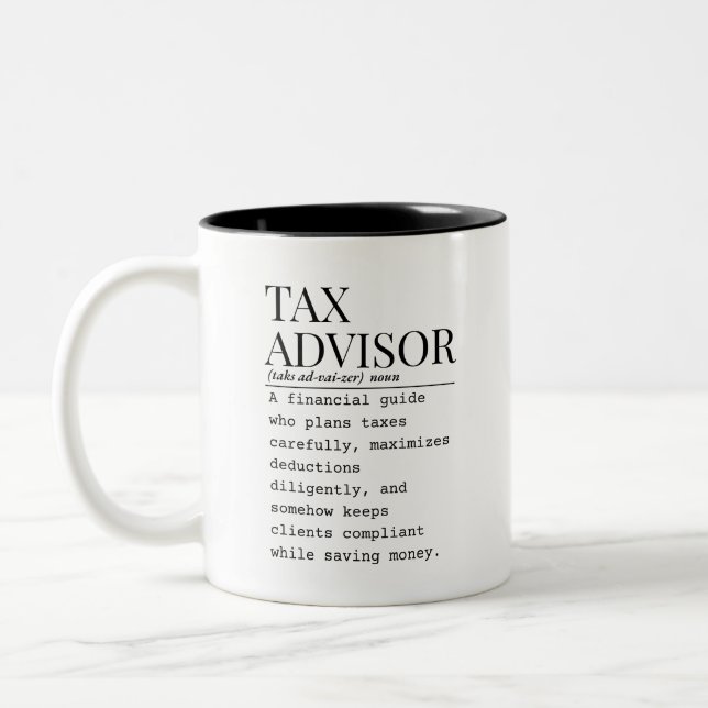 Tasse 2 Couleurs Conseiller fiscal (Gauche)