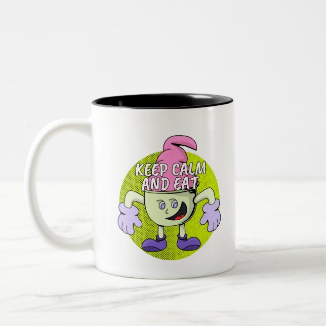 Tasse 2 Couleurs Conserver le calme et manger (Gauche)