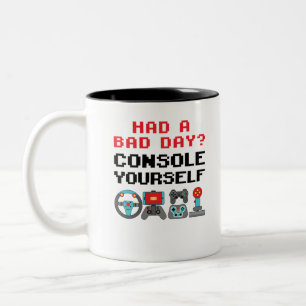 Tasse 2 Couleurs Console de jeu Funny Pun Joueur de jeux vidéo Joue