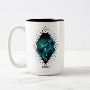 Tasse 2 Couleurs Constellation de Cancer et symbole de zodiaque