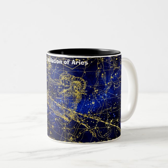 Tasse 2 Couleurs Constellation du Bélier (Devant droit)