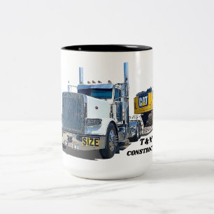 Tasse 2 Couleurs Construction de camionnettes démolition de chalut